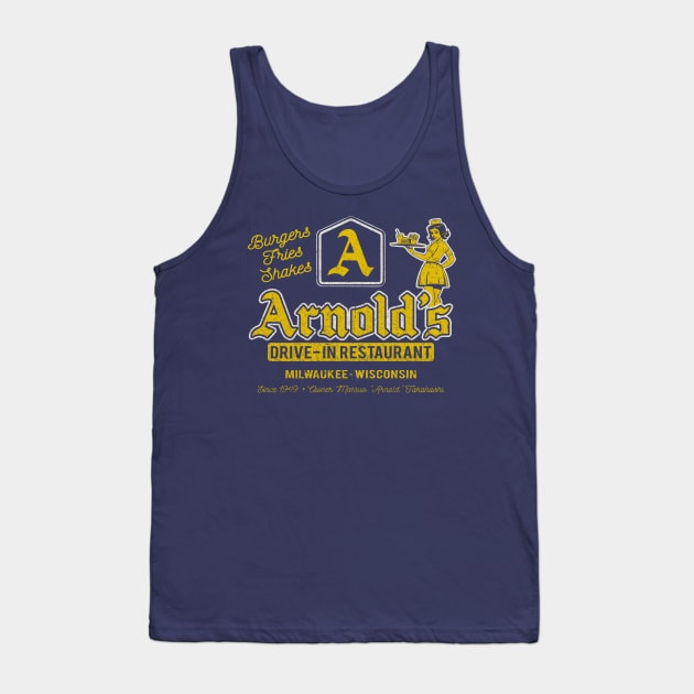 Arnold's Drive In Worn Tank Top by Alema Art